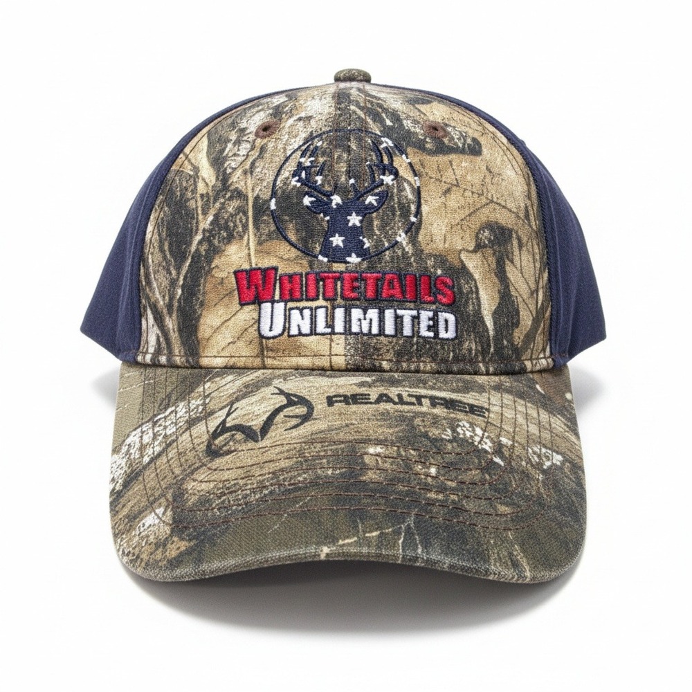 Whitetails Unlimited Hat Cap Realtree Camo Mesh Snapback‎ Whitetail Deer Hunting